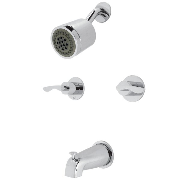 Kingston Brass KBX8141SVL Two-Handle Tub and Shower Faucet, Polished Chrome KBX8141SVL